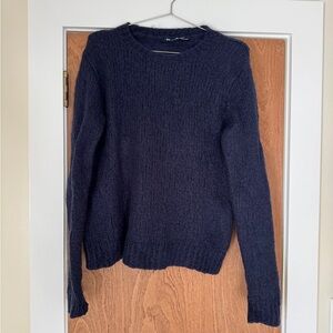 BLK DNM Dark Blue Crew Neck Sweater